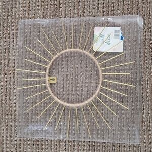 Wall decor NWT Gold with tan twine around the inside hanging wall decor